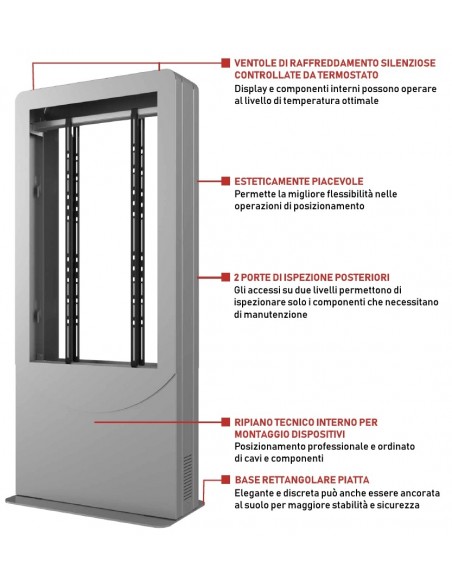 KIPC25XX-B-3-S-EUK - Totem Multimediale Peerless-AV