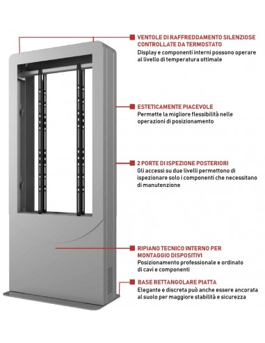 KIPC25XX-B-S-EUK - Totem Multimediale Peerless-AV