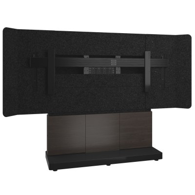 FM-DS-6675FS-LA3B - Forum™ Free-Standing (3 Bay) Display Stand for (1) 105" 21:9 Display, Dark Finish