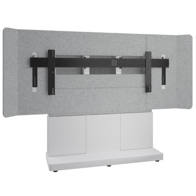 FM-DS-6675FS-LA3W - Forum™ Free-Standing (3 Bay) Display Stand for (1) 105" 21:9 Display, Light Finish