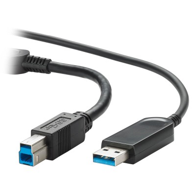 440-1015-015 - 15 m. USB 3.2 Gen 2 Type B to A Active Optical Cable Plenum
