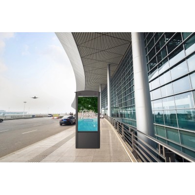 KOP55XHB-EUK-S - 55" Outdoor Kiosk Silver