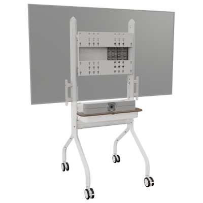 LSCUW - Voyager Large Manual Height Adjustable AV Cart white